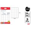 Etiquetas Autoadhesivas Rectangulares Blancas 24x24mm 120u