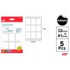 Etiquetas Autoadhesivas Rectangulares Blancas 32x41mm 45u