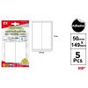 Etiquetas Autoadhesivas Rectangulares Blancas 50x149mm 10u