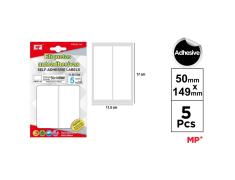 Etiquetas Autoadhesivas Rectangulares Blancas 50x149mm 10u