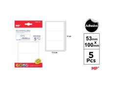 Etiquetas Autoadhesivas Rectangulares Blancas 53x100mm 15u
