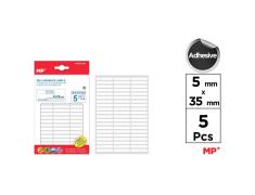 Etiquetas Autoadhesivas Rectangulares Blancas 5x35mm 300u