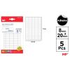 Etiquetas Autoadhesivas Rectangulares Blancas 8x20mm 350u