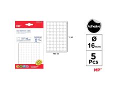 Etiquetas Autoadhesivas Redondas Blancas ø16mm 270u