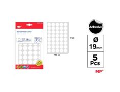 Etiquetas Autoadhesivas Redondas Blancas ø19mm 200u