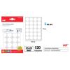 Etiquetas Autoadhesivas Redondas Blancas Ø25mm 120u