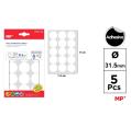 Etiquetas Autoadhesivas Redondas Blancas ø32mm 75u