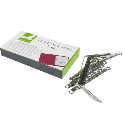 FASTENER Q-CONNECT METÁLICO PLATEADO CAJA DE 50