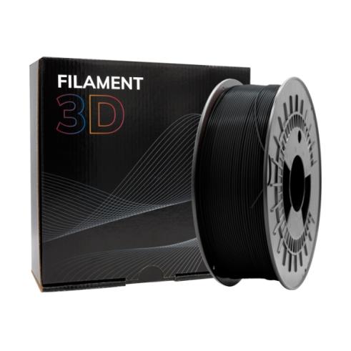 Filamento 3D - PETG - Color: Negro - 1.75 mm / 2.5 kg