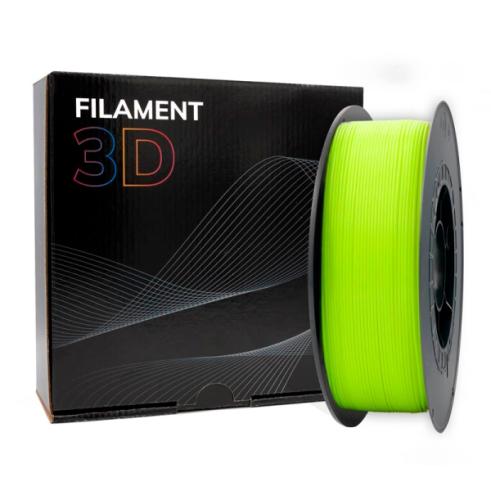 Filamento 3D - PLA - Color: Amarillo Fluorescente - 1.75 mm / 1 kg