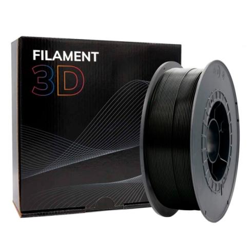 Filamento 3D - PLA - Color: Negro - 2.85 mm / 1 kg