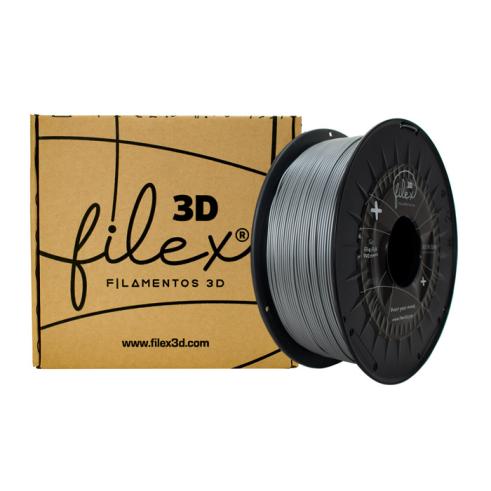 Filamento Filex3d PLA +PREMIUM 1KG 1,75 Plata