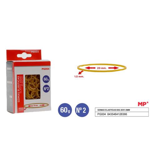 Gomas Elasticas 60g 20x1.5mm