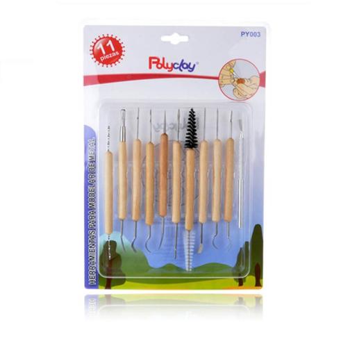 Herramientas de Modelado con Mango de Madera Set 11 Piezas