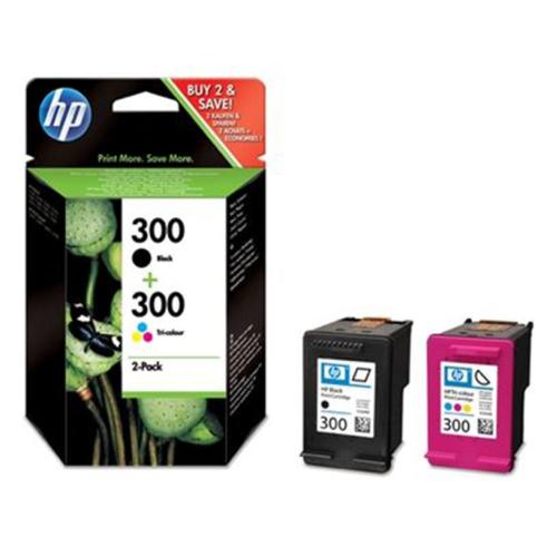 HP 300 Negro + Color Pack de 2 Cartuchos de Tinta Originales