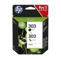 HP 303 Negro + Color Pack de 2 Cartuchos de Tinta Originales