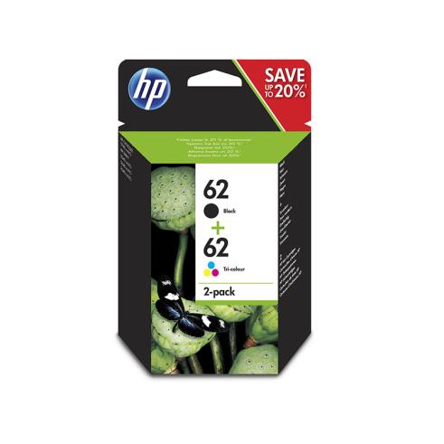 HP 62 Negro + Color Originales
