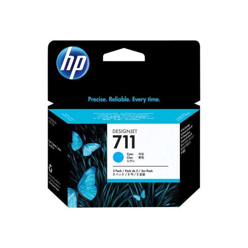 HP 711 Cyan Pack de 3 Cartuchos Originales