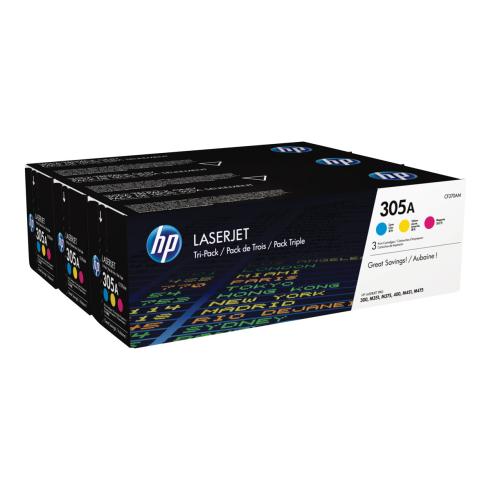 HP CE411A/CE412A/CE413A Pack de 3 Originales