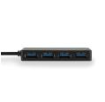 Hub de 4 Puertos USB 3.0 4.80GB/s Negro NGS