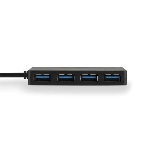 Hub de 4 Puertos USB 3.0 4.80GB/s Negro NGS