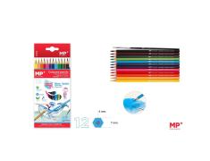 Lápices de Colores Acuarelables 12u + Pincel
