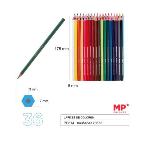 Lápices de Colores de Madera Plascolor 36u