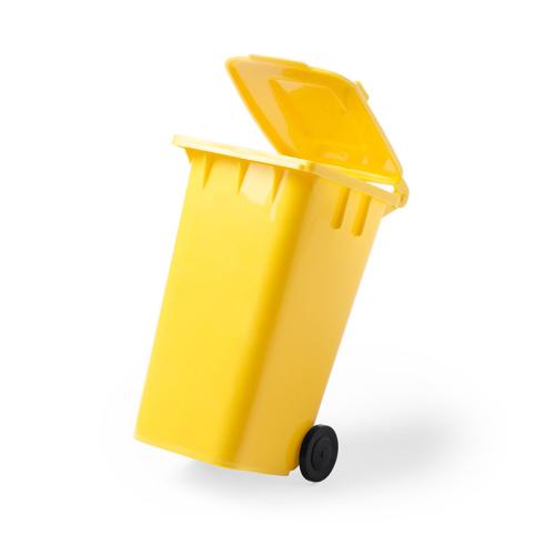 Lapicero Contenedor con Ruedas Amarillo