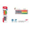 Lapices Bicolor Metal y Fluor 6u