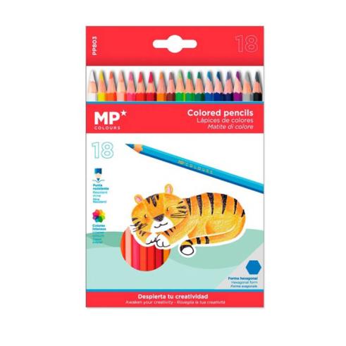Lápices de Colores de Madera Plascolor 18u