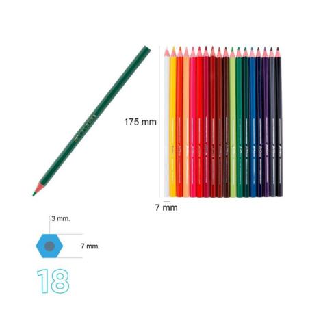 Lápices de Colores de Madera Plascolor 18u