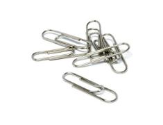 LIDERPAPEL CAJA DE 100 CLIPS LABIADOS DE 33 MM