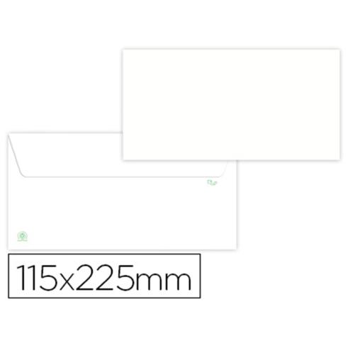 Liderpapel Caja de 500 Sobres Blancos 90g 115X25mm