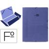LIDERPAPEL CARPETA CON GOMAS AZUL FORMATO FOLIO