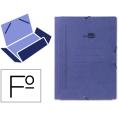 LIDERPAPEL CARPETA CON GOMAS AZUL FORMATO FOLIO