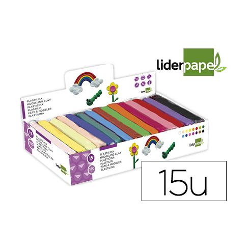 LIDERPAPEL PLASTILINA 15uds 150gr