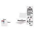 Lienzo en Tablilla 10x10cm 280g/m2 Pack 6u