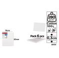 Lienzo en Tablilla 15x20cm 280g/m2 Pack 6u