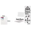 Lienzo en Tablilla 18x24cm 280g/m2 Pack 6u