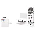 Lienzo en Tablilla 18x24cm 280g/m2 Pack 6u