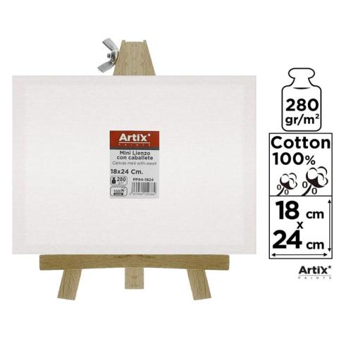 Lienzo Mini con Caballete 18x24cm 280g/m2
