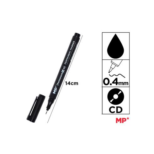 MARCADOR CD PUNTA FINA NEGRO MP