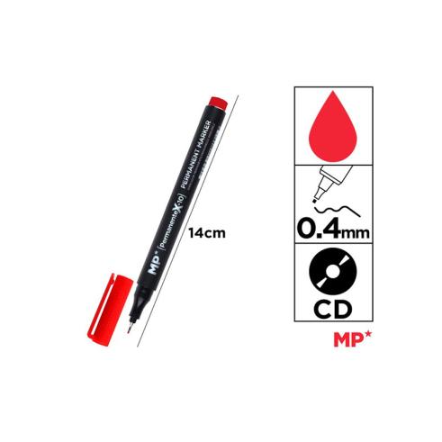 MARCADOR CD PUNTA FINA ROJO MP
