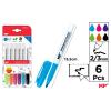 MARCADOR DE PIZARRA 6U COLORES VARIADOS MP