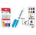 MARCADOR DE PIZARRA 6U COLORES VARIADOS MP