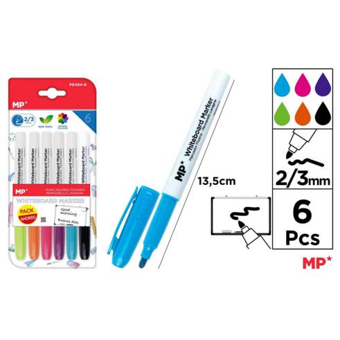 MARCADOR DE PIZARRA 6U COLORES VARIADOS MP