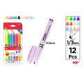 Marcador Fluorescente 12 Uds. Pack Ahorro (Tipo Boligrafo)