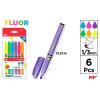 Marcador Fluorescente 6 Uds. Pack Ahorro (Tipo Boligrafo)