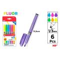 Marcador Fluorescente 6 Uds. Pack Ahorro (Tipo Boligrafo)