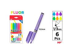 Marcador Fluorescente 6 Uds. Pack Ahorro (Tipo Boligrafo)